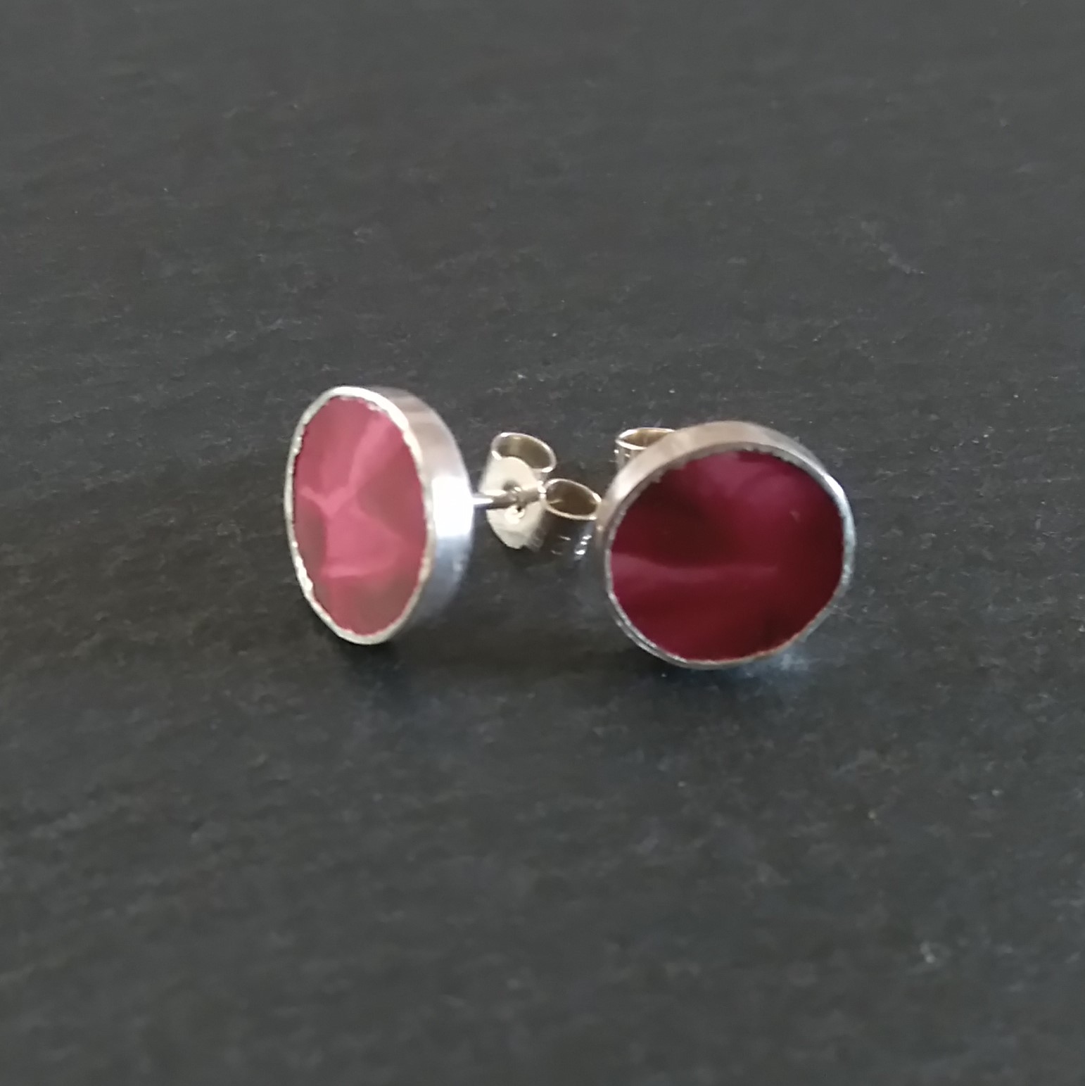 Old Country Roses - Crimson Petal Studs