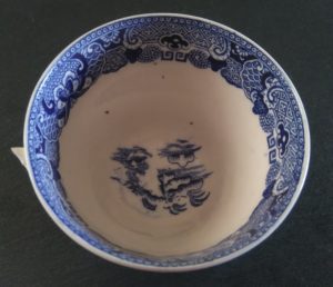 Royal Worcester Willow Pattern cup - inside